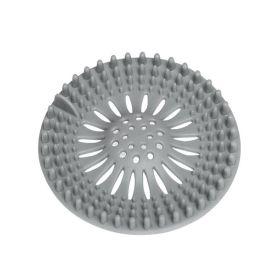 Bathroom Sink and Shower Hair Catcher Drain Strainer. (Color: Grey)