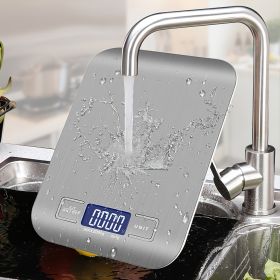 1pc 10KG/5KG Stainless Steel Digital Kitchen Scale with LCD Display. (size: 5KG)