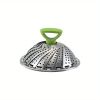 Foldable Stainless Steel Steamer Basket for Vegetables, Fish and Buns.