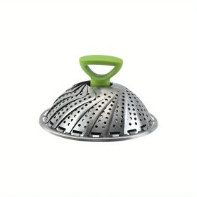 Foldable Stainless Steel Steamer Basket for Vegetables, Fish and Buns. (size: small)