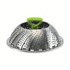 Foldable Stainless Steel Steamer Basket for Vegetables, Fish and Buns.