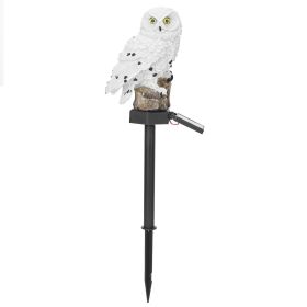 Solar LED Owl Garden Light with IP65 Waterproof Design. (Color: White)