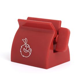 Manual Rolling Toothpaste Tube Squeezer for Bathroom and Home Use. (Color: Red)