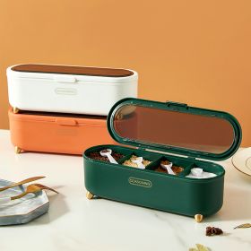 Kitchen Seasoning Jar Set with Sealed Salt and Spice Storage Containers. (select: DM026-green)