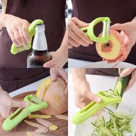 3-Pack Carbon Steel Vegetable and Fruit Peelers with Potato Eye Remover. (Color: Green)