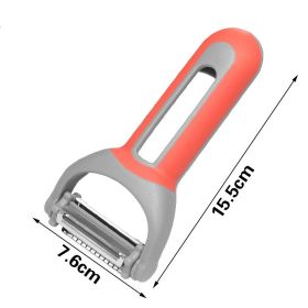 3-Pack Carbon Steel Vegetable and Fruit Peelers with Potato Eye Remover. (Color: Red)