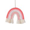 Vibrant Rainbow Macrame Wall Hanging for Living Room and Bedroom Decor.