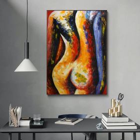 Hand-Painted Abstract Woman Figure Canvas Wall Art for Modern Home Decor. (Style: 02, size: 150x220cm)
