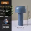 Rechargeable Mushroom Table Lamp with Touch Control for Bedside Decor.