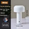 Rechargeable Mushroom Table Lamp with Touch Control for Bedside Decor.