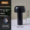 Rechargeable Mushroom Table Lamp with Touch Control for Bedside Decor.