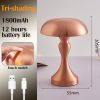 Rechargeable Nordic Mushroom LED Table Lamp with Touch Dimming