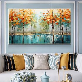 Abstract Forest Landscape Canvas Wall Art for Modern Home Decor (Style: 01, size: 120x240cm)