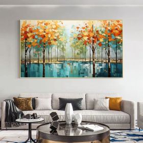 Abstract Forest Landscape Canvas Wall Art for Modern Home Decor (Style: 01, size: 80x160cm)
