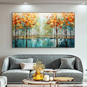 Abstract Forest Landscape Canvas Wall Art for Modern Home Decor (Style: 01, size: 70x140cm)