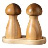 Mushroom Shaped Pepper Grinder Wooden Kitchen Grinding Tool