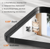 Rectangular Fog-Resistant Wall Mirror with Tempered Glass and Rounded Corners