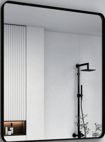 Rectangular Fog-Resistant Wall Mirror with Tempered Glass and Rounded Corners (AAR5076H38*38: AAR5076H38*38)