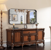 Rectangular Fog-Resistant Wall Mirror with Tempered Glass and Rounded Corners