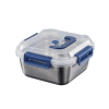 Yakimoto Extra-Large Stainless Steel Food Storage Containers with Airtight Lids.