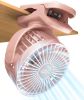 Portable Rechargeable Stroller Fan with Clamp, 360° Rotation and LED Display.