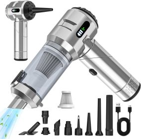 25000Pa Cordless Handheld Car Vacuum with Digital Display (Color: Silver-upgraded Version)