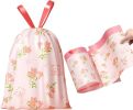 60-Pack 4-Gallon Drawstring Trash Bags with Red Rose Print.