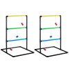 Ladder Ball Toss Game Set with 6 Balls, Scoreboard and Carry Bag