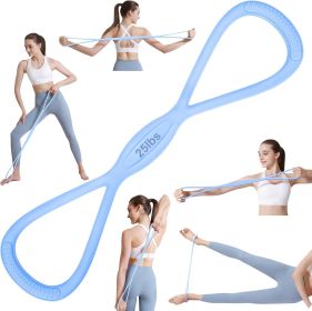Figure 8 Resistance Band with Handles for Full-Body Exercise. (Color: 25lbs Blue)