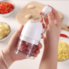 Manual 3-Blade Stainless Steel Food Chopper for Garlic, Onion and Vegetables