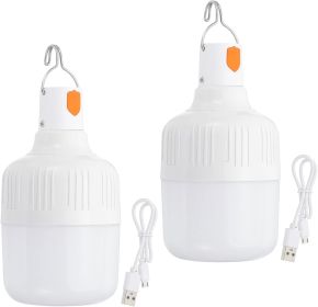 2-Pack Rechargeable 90W LED Camping Lanterns with 3 Lighting Modes and Hanging Hooks. (Style: 90W   2)