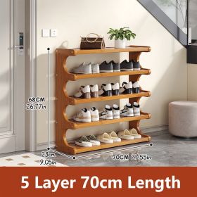 5/6-Tier Space-Saving Shoe Storage Rack with Wood Grain Finish. (size: 5th floor)
