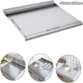 XXL Double-Sided Stainless Steel Cutting Board and Food Prep Tray. (size: Z-Shape 40cm×50cm)