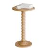 Round Side Table with Solid Wood Legs for Living Room and Bedroom.