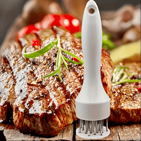 Stainless Steel Needle Meat Tenderizer with Non-Slip Handle. (Style: 16-needle white boxed)
