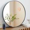 Black Round Wall Mirror for Bathroom, Entryway and Bedroom Vanity.