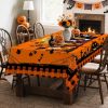 60x84-Inch Halloween Pumpkin, Castle and Ghost Rectangular Tablecloth