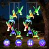Solar Hummingbird Wind Chime with 6 Color-Changing LED Lights.