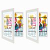 Kids Front-Opening Wooden Art Display and Storage Frame.