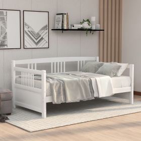 Modern Solid Wood Daybed;  Multifunctional;  Twin Size (Color: White)