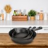 3-Piece Pre-Seasoned Cast Iron Skillet Set 6, and 10 Inch.