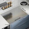 XXL Double-Sided Stainless Steel Cutting Board and Food Prep Tray.