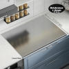XXL Double-Sided Stainless Steel Cutting Board and Food Prep Tray.