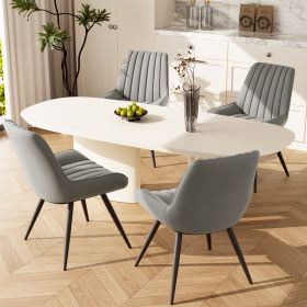 2-piece or 4-piece dining chair sets, suitable for use in dining rooms, living rooms and offices (Color: Light grey, Quantity: 2-piece)