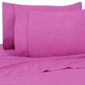 Premier Colorful Bright 4 pc Microfiber Sheet Sets (Color: Hot Purple, size: King)