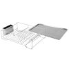 Stainless Steel Dish Drying Rack with Drainboard and Cutlery Holder
