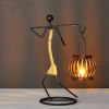 Vintage Bamboo-Style Resin Candle Holder Decorative Ornament.