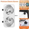 2000W Portable Double Burner Electric Hot Plate with 5 Heat Levels