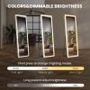 64x21-Inch LED Full-Length Mirror with 3-Color Lighting and Stand.