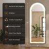 64x21-Inch LED Full-Length Mirror with 3-Color Lighting and Stand.